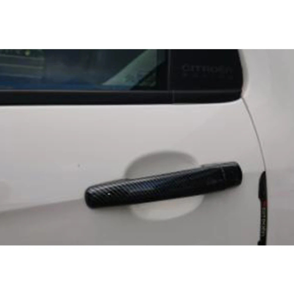 for Citroen DS3 2009~2019 Black Carbon Fiber Door Handle Cover Trim Car Accessories 2011 2012 2013 2014 2015 2016 2017 2018