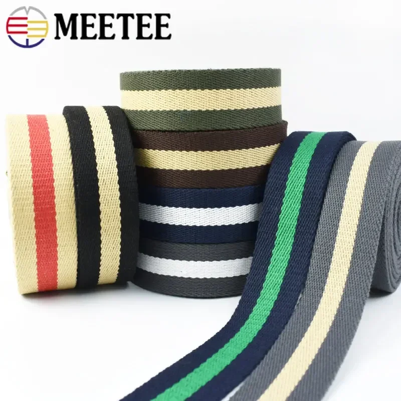 1/2/3/5M 38mm 2.5mm Thick Polyester Cotton Webbing Bag Straps Ribbon Band Belt Clothing Binding Tapes DIY Sewing Accessories