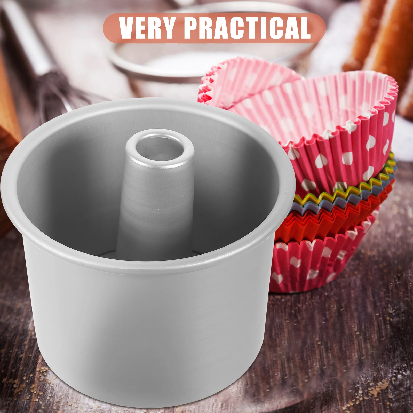 

1Pcs Chimney Cake Mold Premium Non-Stick Carbon Steel 5 Inch Round Baking Pan Kitchen Tool for Mousse Cake Baking Accessories