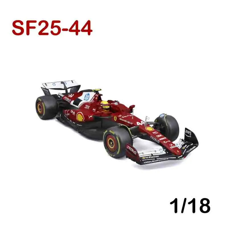 Bburago 1:18 Ferrari 2025 F1 Sf-25 Hamilton #44 Leclerc #16 Alloy Miniature Die-Cast Car Model Customized Toy Gifts view 6