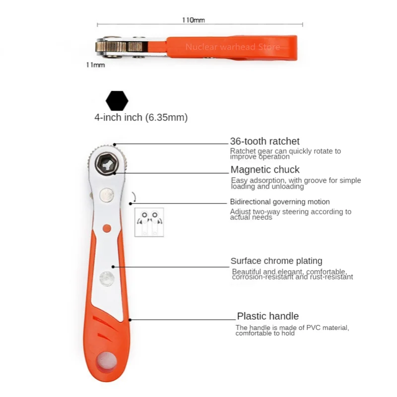 Hexagon Torx Ratchet Spanner Quick Release Tool Socket Driver Allen Key Wrench Screwdriver Repair Tool
