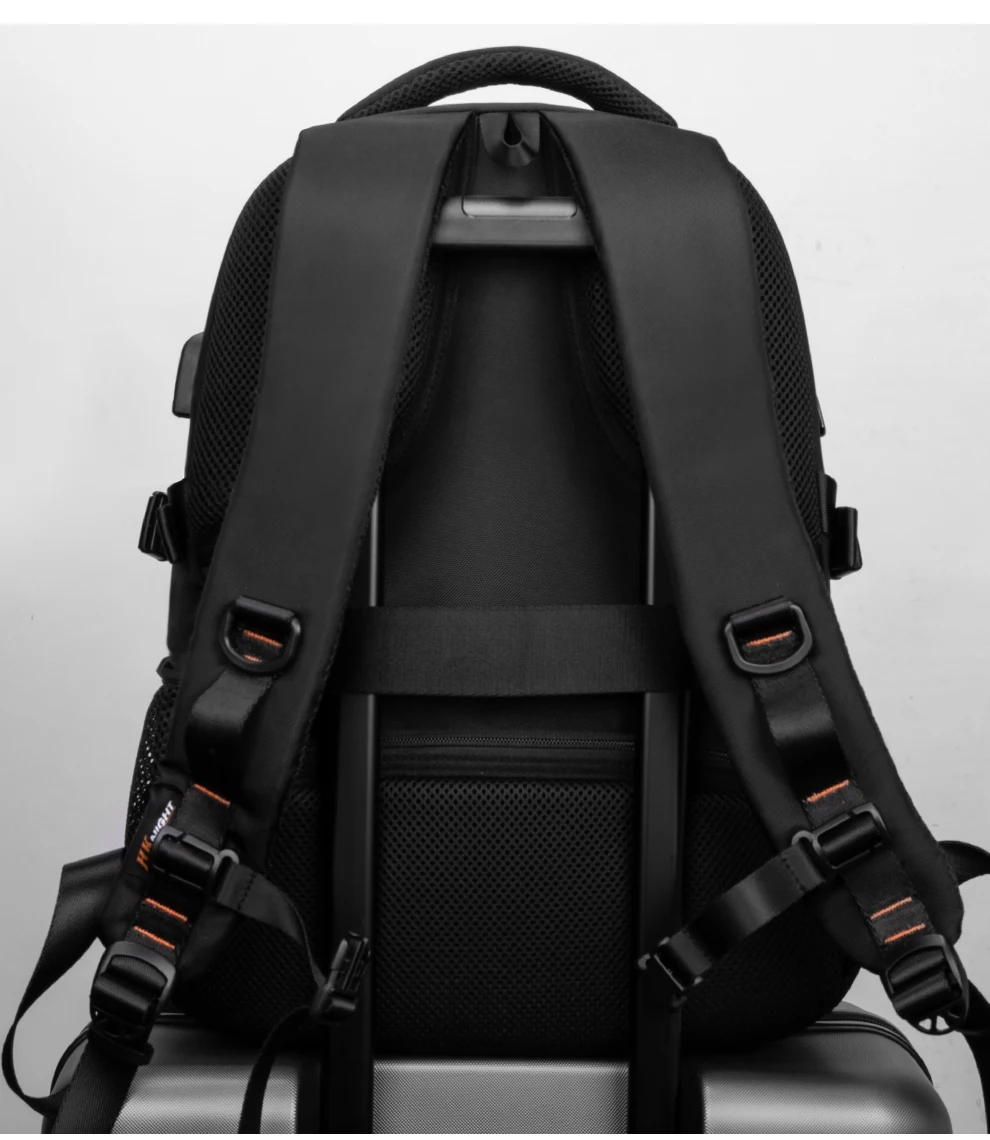 Heroic Knight Multifunktionaler Herren-Rucksack, passend für 15,6-Zoll-Laptops, modischer wasserdichter Schulrucksack, USB-Anti-Diebstahl-Reisetasche für Herren – Detail 13