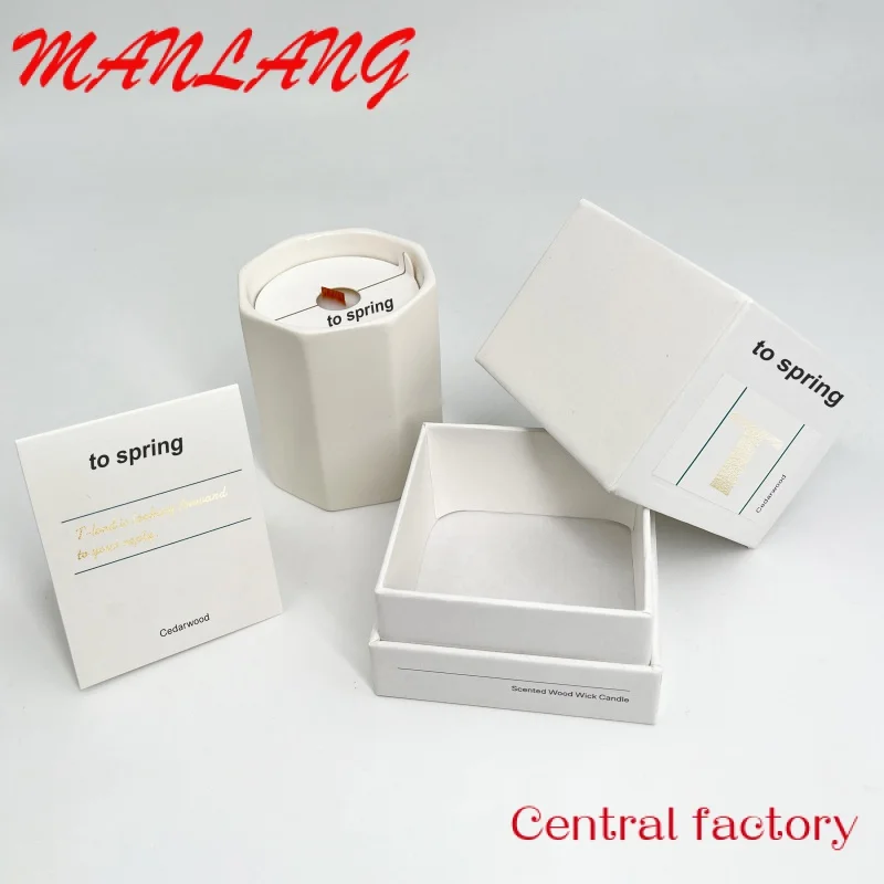 CustomCustom Luxury Folding Printing Gold Foil Stamping Logo Matt Lamination Scented Jar Gift Packaging Box For Candle