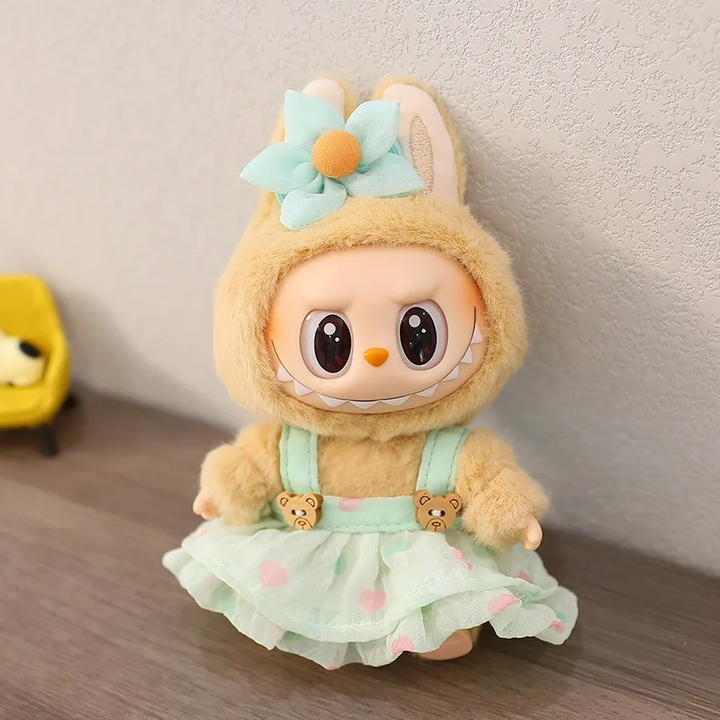 17cm Cute Mini Plush Doll'S Clothes Outfit Accessories For Korea Kpop Exo Labubu Idol Dolls Skirt Hat Clothing DIY Kids Gift