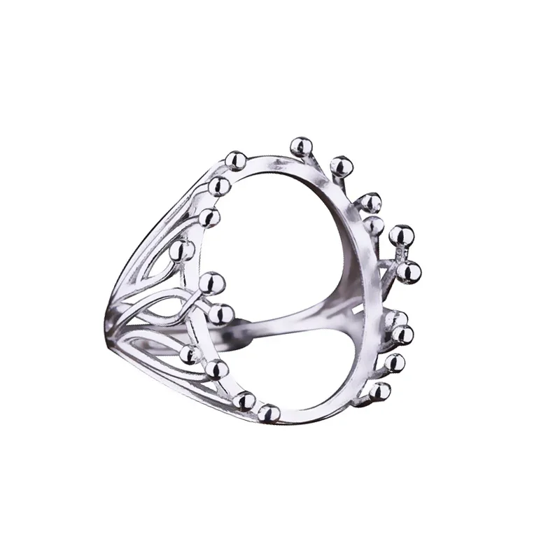 

Женское обручальное специальное кольцо из стерлингового серебра 925 пробы, 15x20 мм, овальный кабошон, полукрепление, регулируемая оптовая продажа