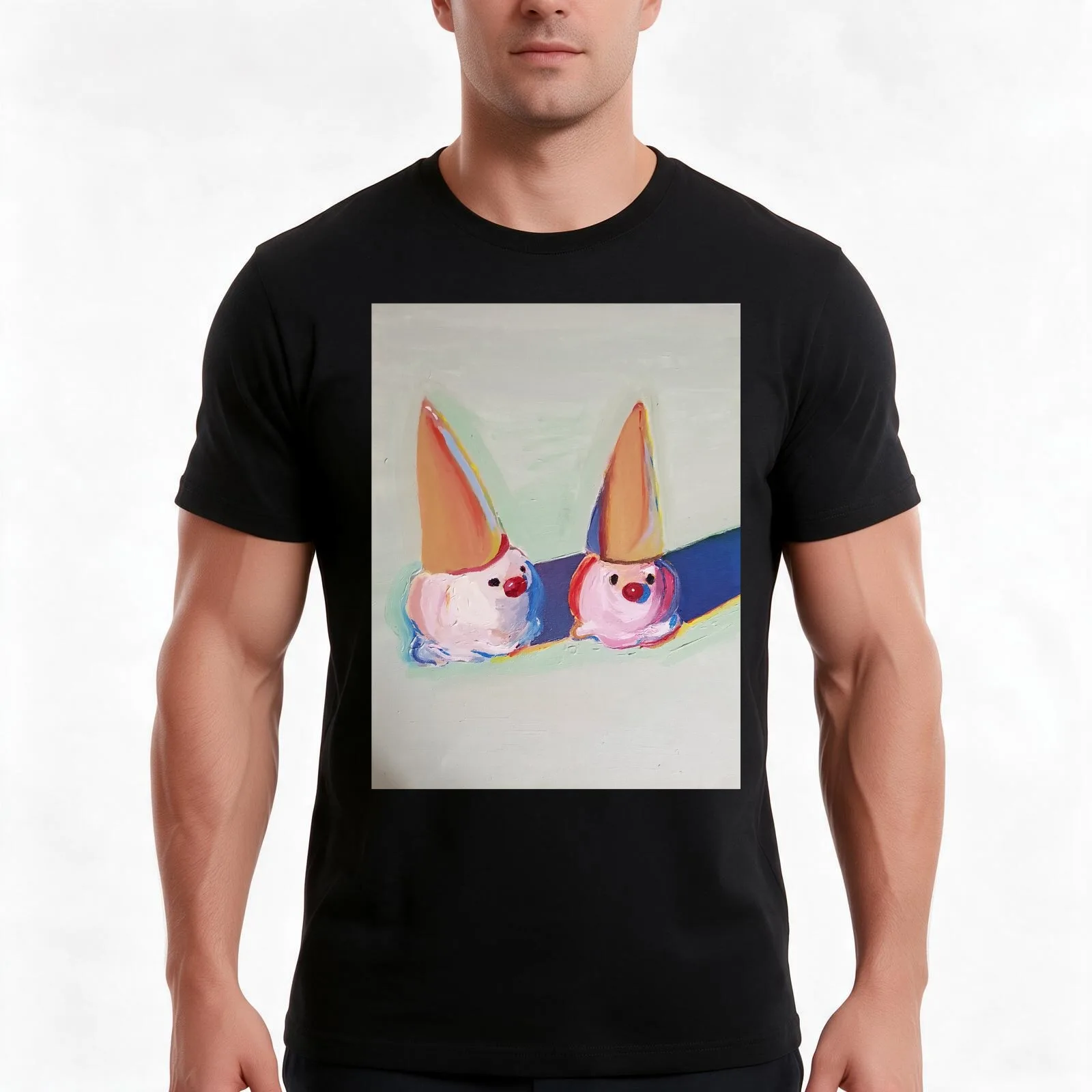 wayne thiebaud two ice cream cones masterwork T-Shirt, Summer Casual Cotton Tee, Oversized Streetwear Tops, Unisex Men Women