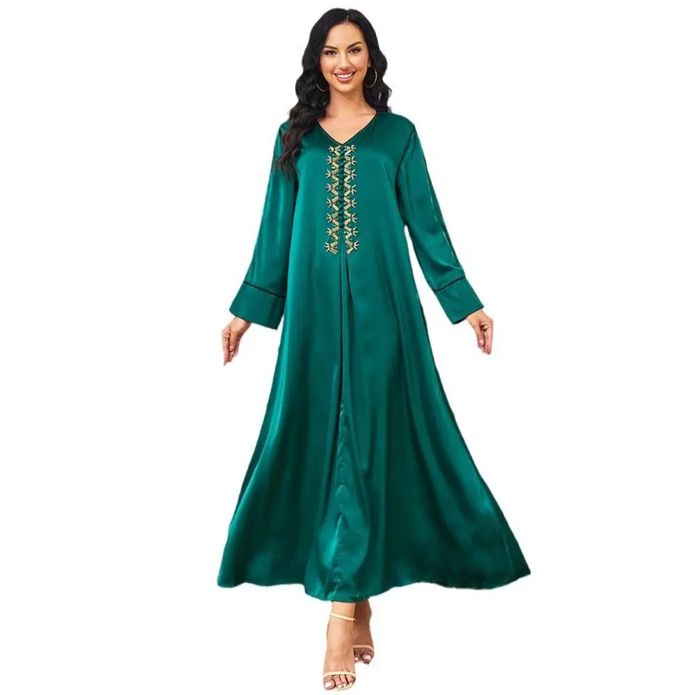 

Новое поступление OEM мусульманский этнический стиль модное летнее новое Дубайское вечернее платье на Ближнем Востоке платье из бисера