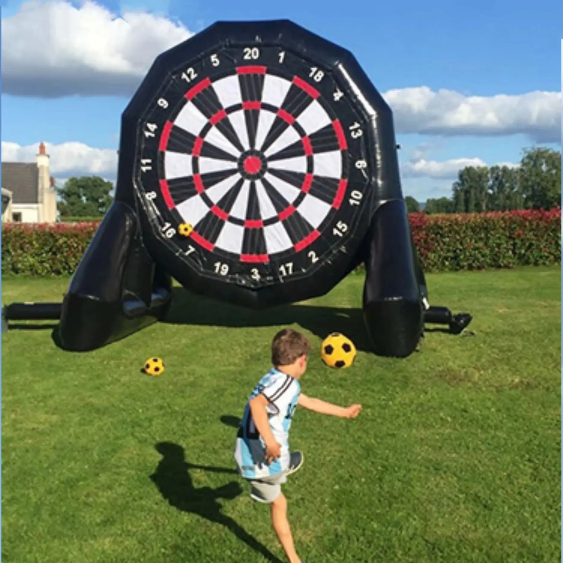 Outdoor Sport Inflatable Football Kick Target Game Inflatable Football Shooting Dart Sport Game