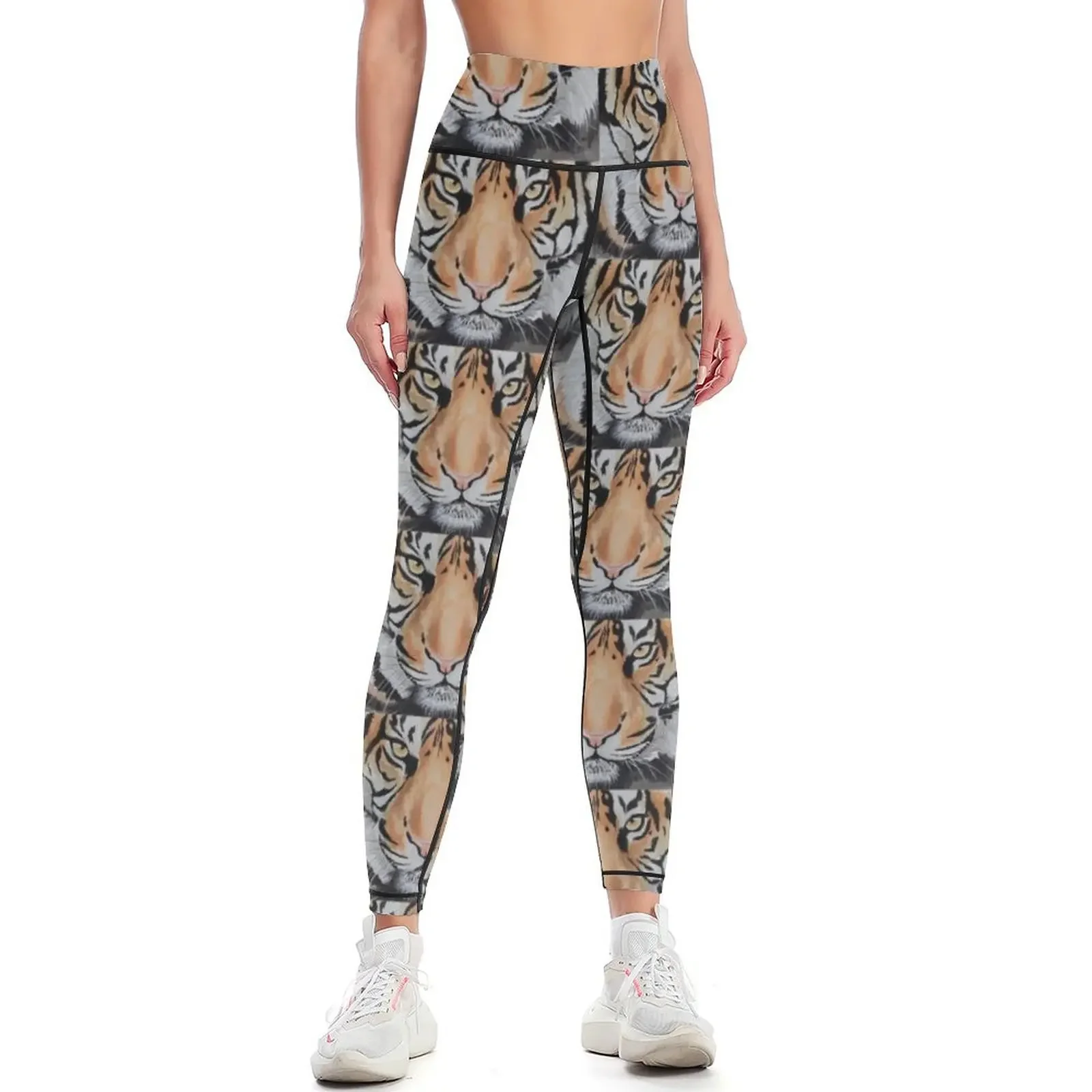 

Watercolor Tiger Eyes Leggings Women's fitness sportswear woman gym 2025 gym top gym pants Womens Leggings