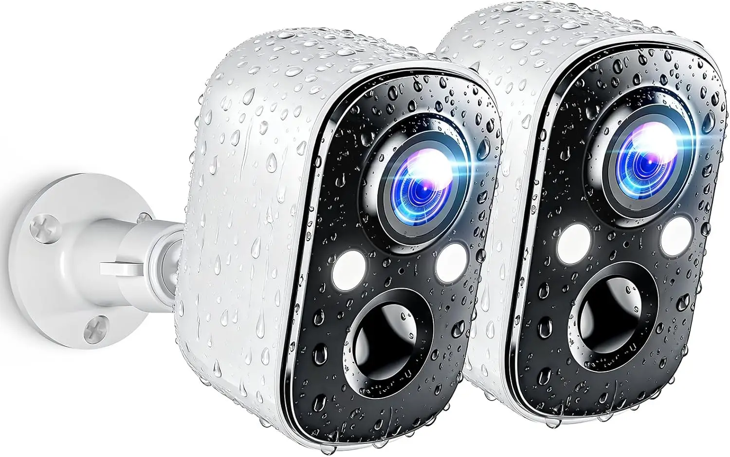 Wireless Outdoor Security Cameras, 2K Battery-Powered with AI Motion Detection, Color Night Vision, IP66 Waterproof, 2-Way Talk