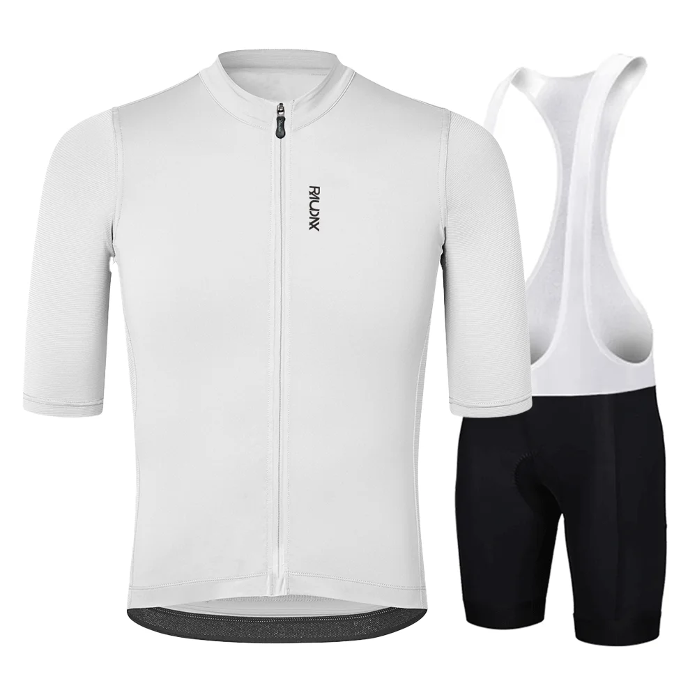 RAUDAX Radtrikot-Set, kurzärmelige Fahrrad-Shorts, Anzüge für Herren, atmungsaktive Rennrad-MTB-Radsportbekleidung mit Taschen
