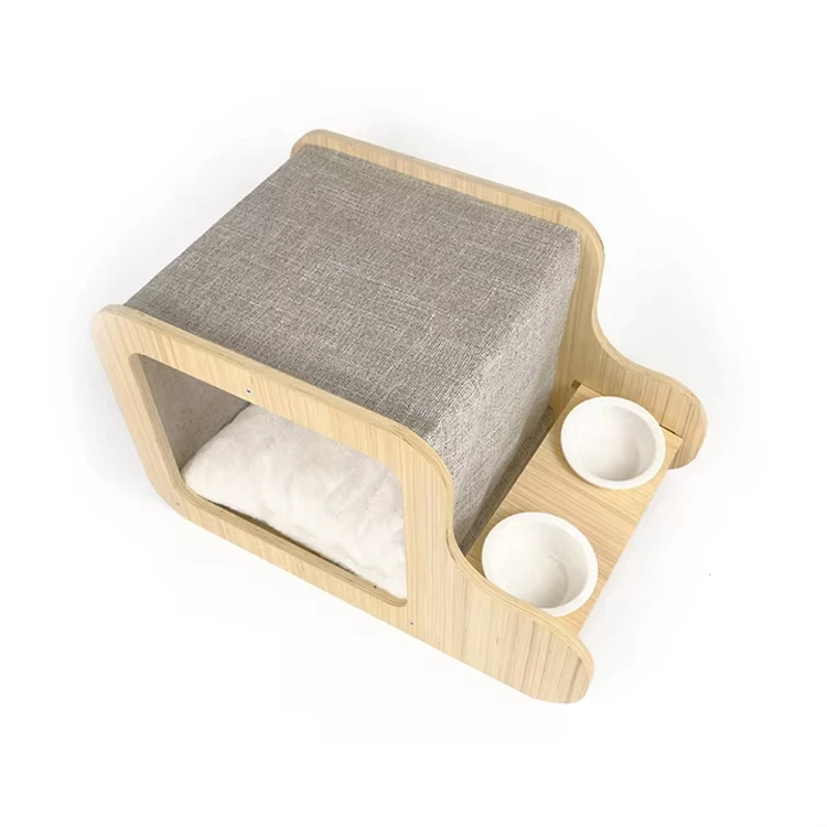 

Eco-Friendly Custom Packaged Soft Plush Small Animal Print Sustainable Bed Multifunction Faux Fur Pet House Modern Cat Cage