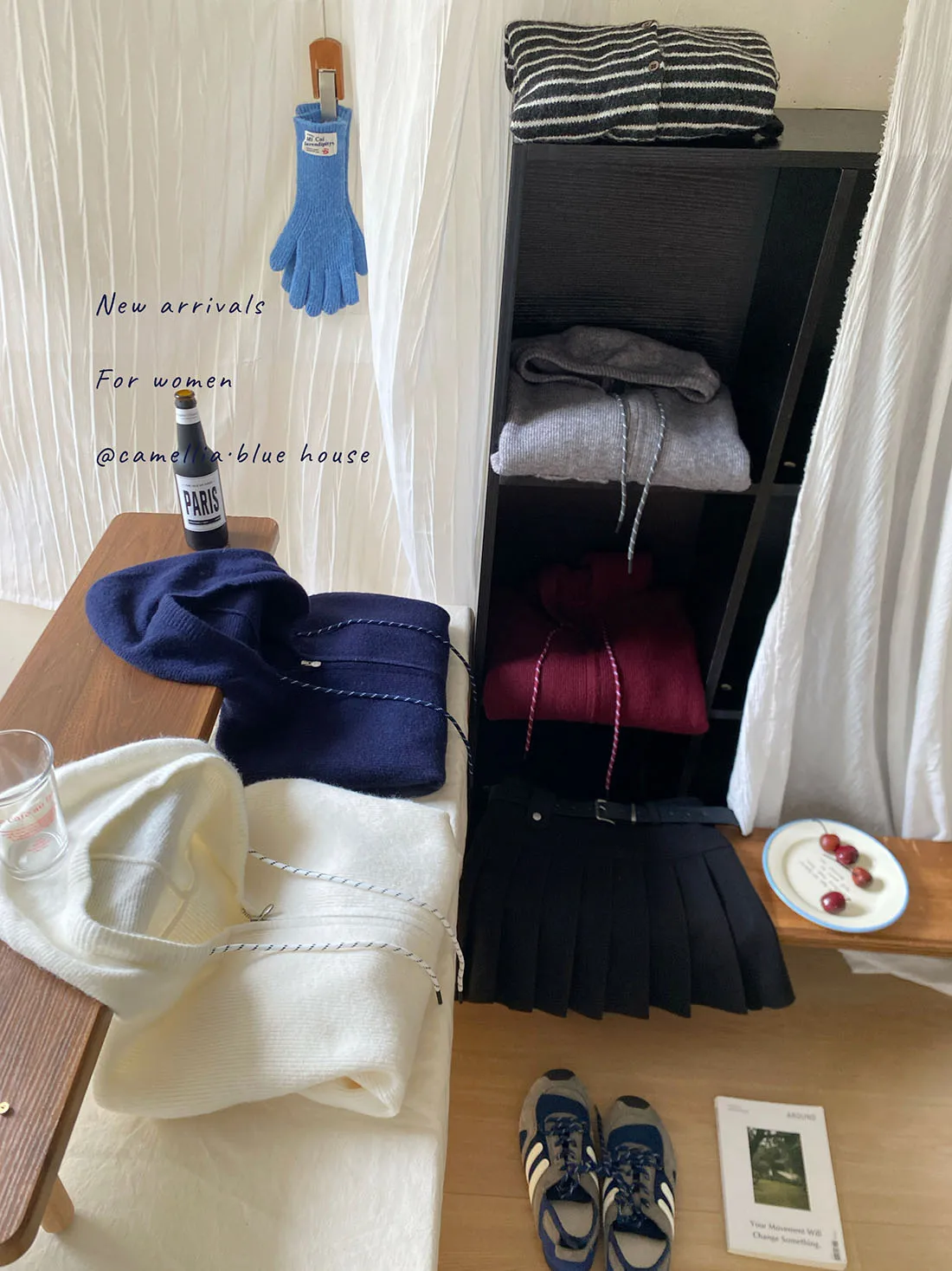 

Женский свободный вязаный открытый кардиган с капюшоном на молнии, корейский дизайн Sle Faion, осенне-зимний теплый свитер Jaet