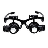 20X Double Eye Loupe - LED Lighted Magnifier for Jeweler & Watch Repair | High-Clarity, Portable For Precision Work