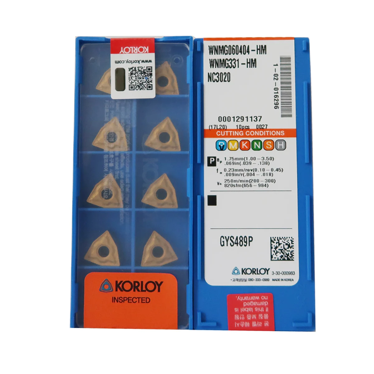

Korloy 100% Original WNMG 060404 060408 080404 080408 080412 HS GR GS HM MK VP2 PC8110 NC6315 NC3020 PC9030 Turning Insert