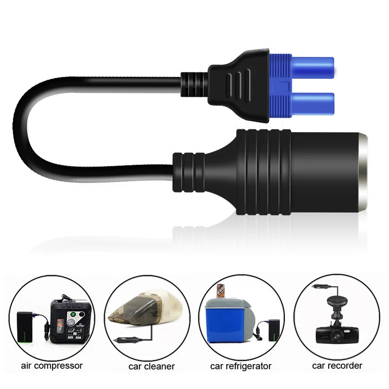 12V Portable EC5 Cigarette Lighter Socket Adapter Connector Car Battery Booster Car Jump Starter Converter Auto Accessories