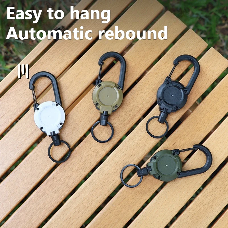 Outdoor Hiking Backpack Retractable Buckle High-Resilience Stretch Easy-Pull Steel Wire Anti-Loss Multifunctional Hanging Tool