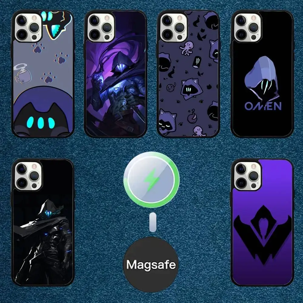 

Game Omen V-Valorant Phone Case For iPhone 16,15,14,13,12,11,Plus,Pro,Max Mini Magsafe Magnetic Wireless Charging