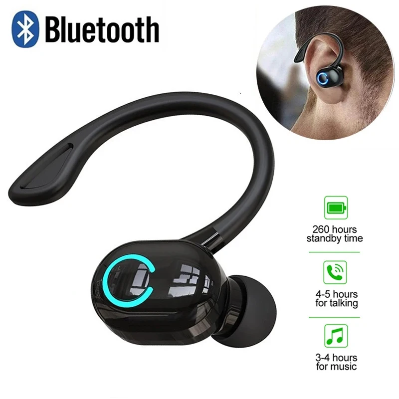 Business Bluetooth Headset HiFi Stereo Waterproof Handsfree With Mic For iPhone Xiaomi Android Phone Handsfree Calling Earphones