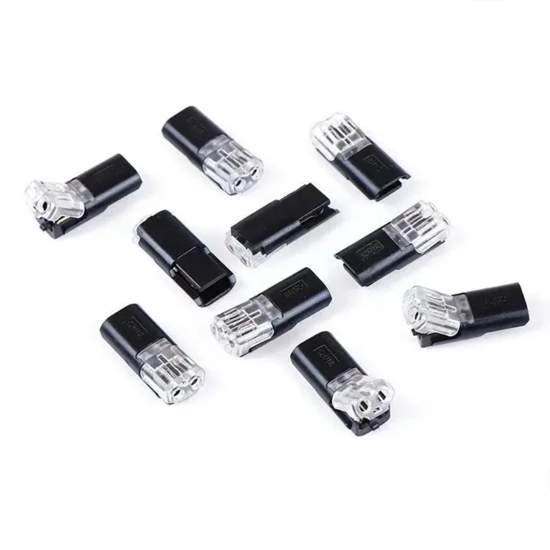 2 Pin Wire Cable Snap Connectors Quick Splice Electrical Cable Crimp Terminals for Wires Wiring 22-20AWG LED Car Connectors