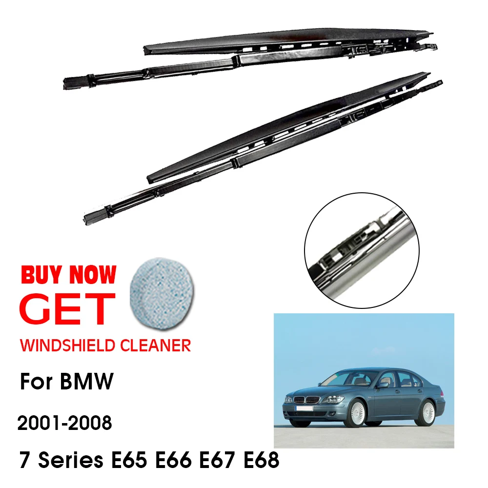 

Car Wiper Blade For BMW 7 Series E65 E66 E67 E68 2001-2008 Front Window Washer Windscreen Windshield Wipers Blades Accessories