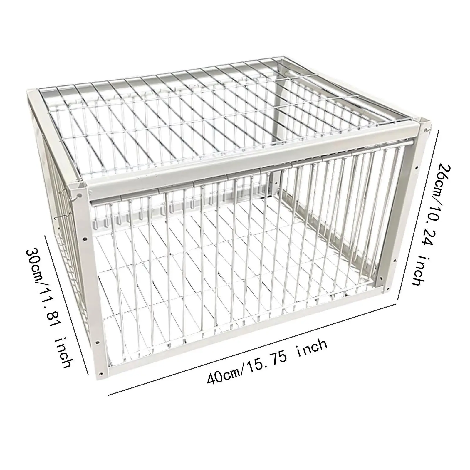 Pigeon Trap Easy to Assemble Bird Supplies Escapeproof Metal Single Way Animal Trap Cage for Quail Cardinals Doves Parrots Farms