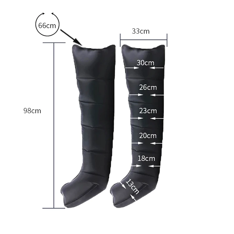 Sequential Compression Leg Recovery System Massager Air Compression Boots With 6 Cavity For Circulation And Muscle Recovery