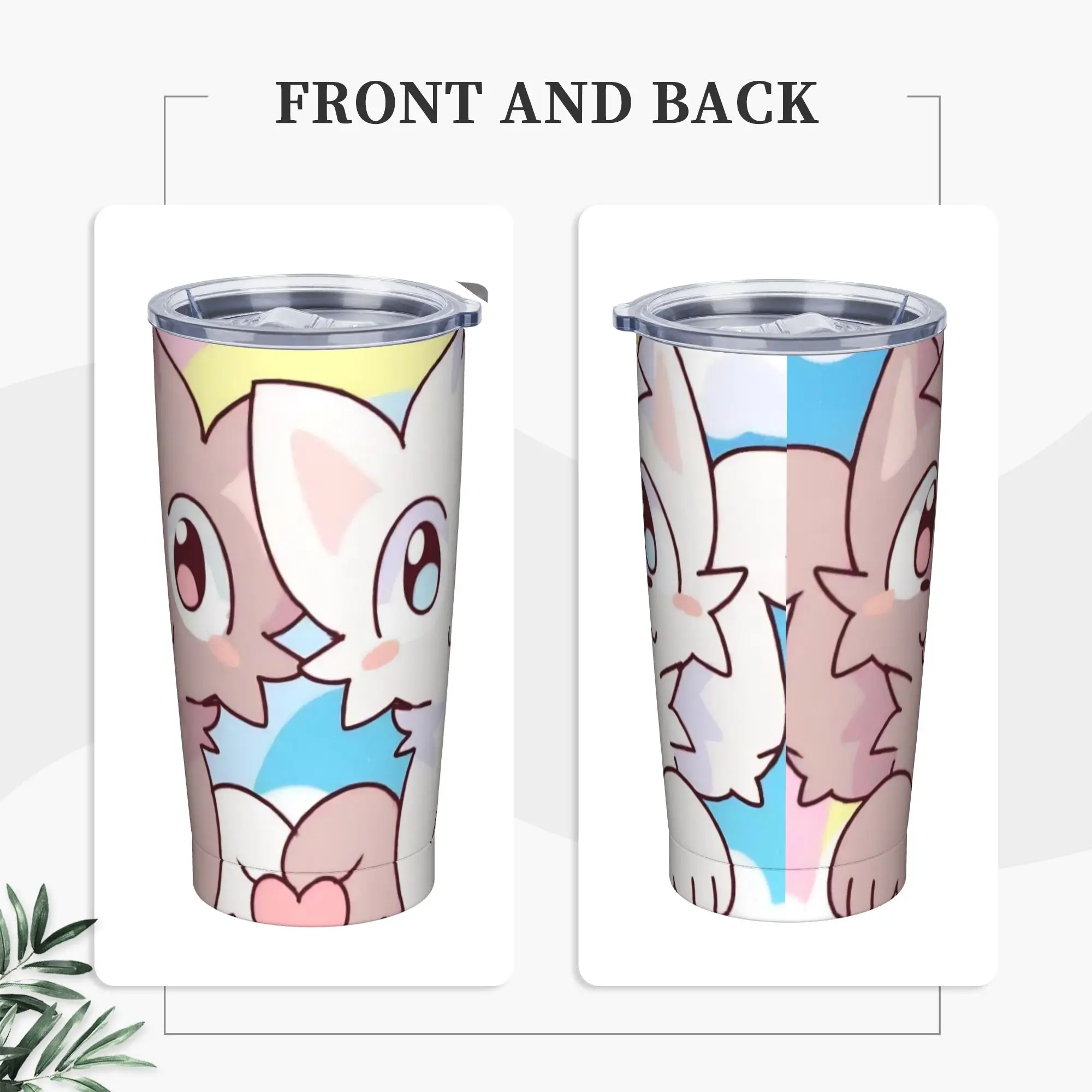 Boykissers Silly Cat Insulated Tumbler with Straws Lid Furry Vacuum Coffee Mugs Office Home Water Bottle Cup, 20oz