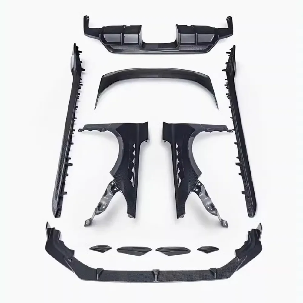 

Dry Carbon Fiber Front Rear Lip Fender Side Skirt Tail Wing Assembly For Honda civic Modified New Style Auto Accessories