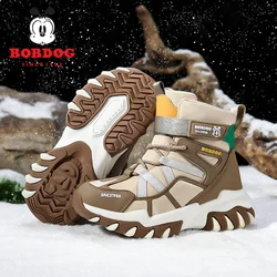 Winter Kälte beständigkeit Jungen Mädchen Schneeschuhe Outdoor-Sport Casual Kinder Wandern Samt verdickte rutsch feste Baumwoll stiefel