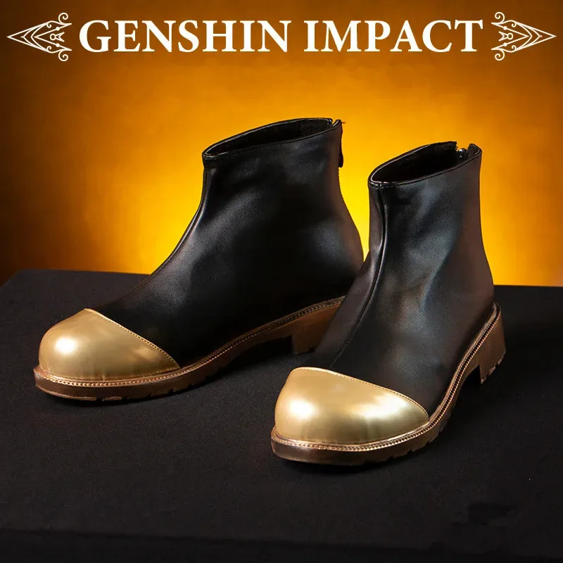 

ss23AGCOS Genshin Impact Traveler Kong Мужской Brother Обувь для косплея Game Cos Аксессуары Реквизит Сапоги