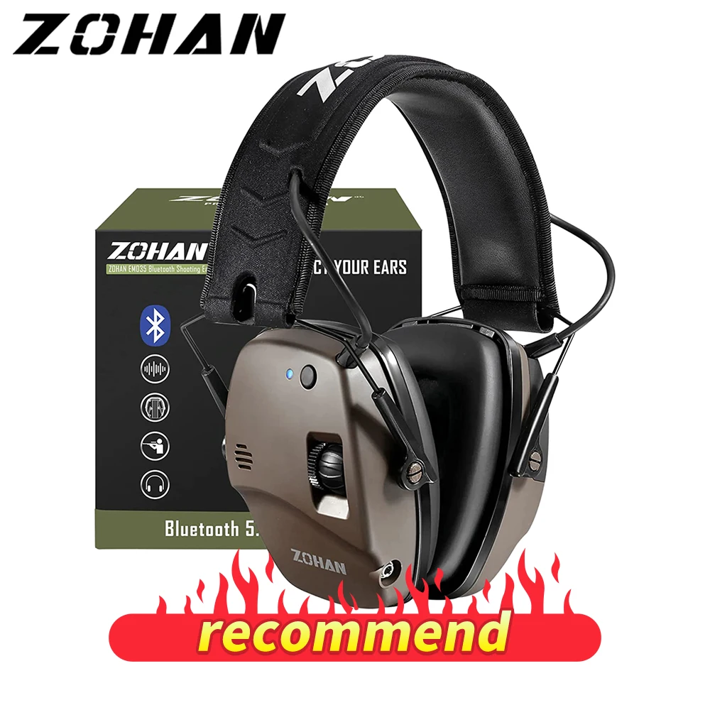 

ZOHAN 5,0 Bluetooth электронные тактические наушники для стрельбы Защита слуха активное шумоподавление с диапазоном для охоты