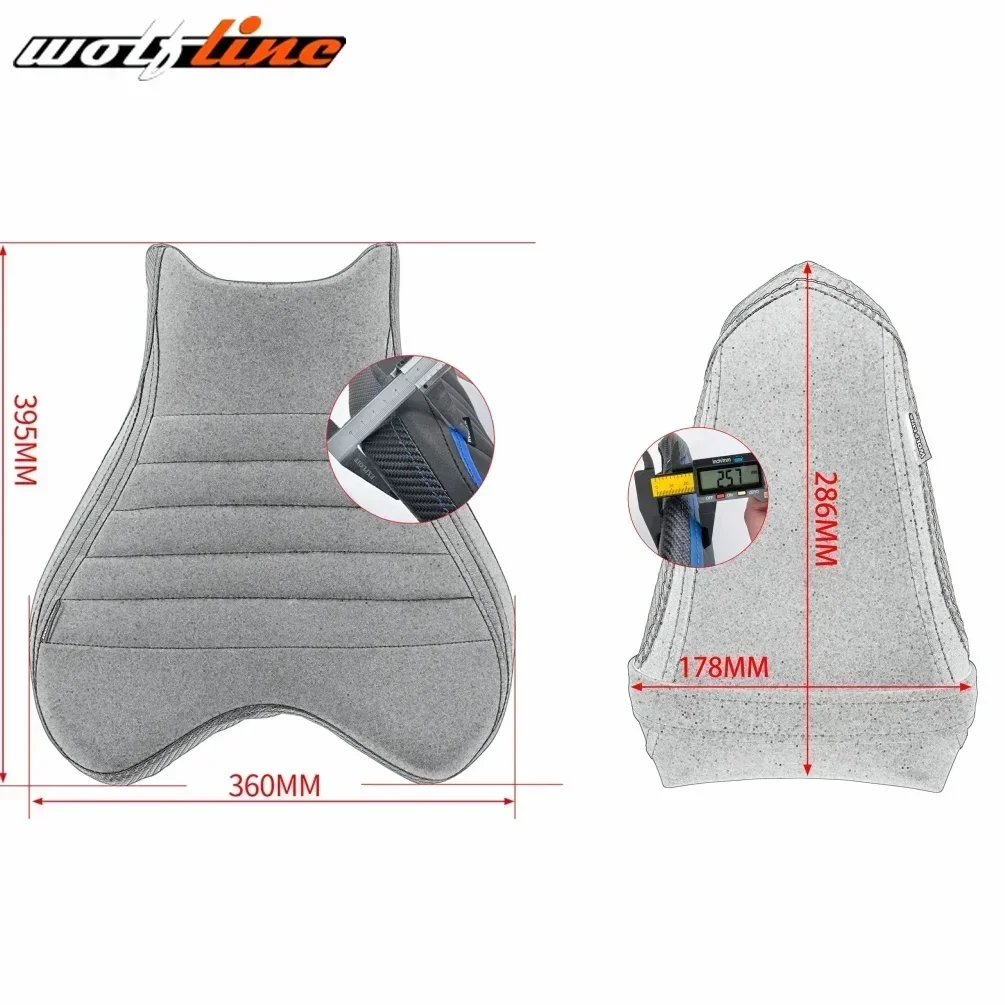 Wolffline almofada do assento traseiro piloto sela almofada pillion capa para yamaha YZF-R7 2021-2024 2022 2023