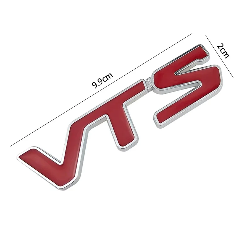 Metal 3D V T S VTS Car Badge Emblem 3D Logo Sticker for Citroen C2 C3 C4 Quatre Saxo Xsara Jimny 1.6 16v VTR Red Silver Color view 5