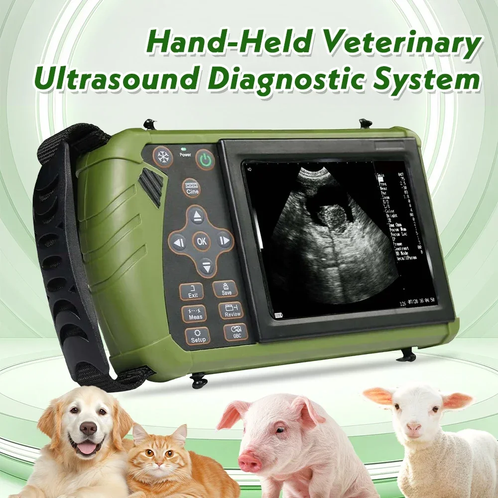 Portable Veterinary Ultrasound Scanner Machine for Animal Pregnancy Tests - Cats Dogs Pigs Sheep Compatibility