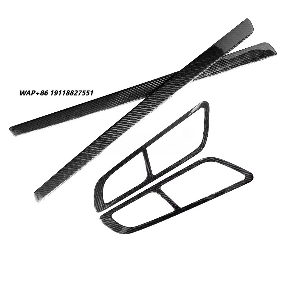 SUNMAX for Benz  GT GTS GTR C190 R190 2015-2018 Carbon Fiber Interior Door Panel Handle Frame Cover Stickers Car Accessories