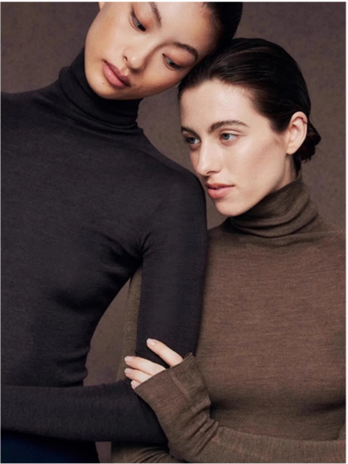 

Slim Fit High Collar Knitted Top Women's Base Layer Shirt Autumn Winter Wool Blend Long Sleeve Korean Style Commute