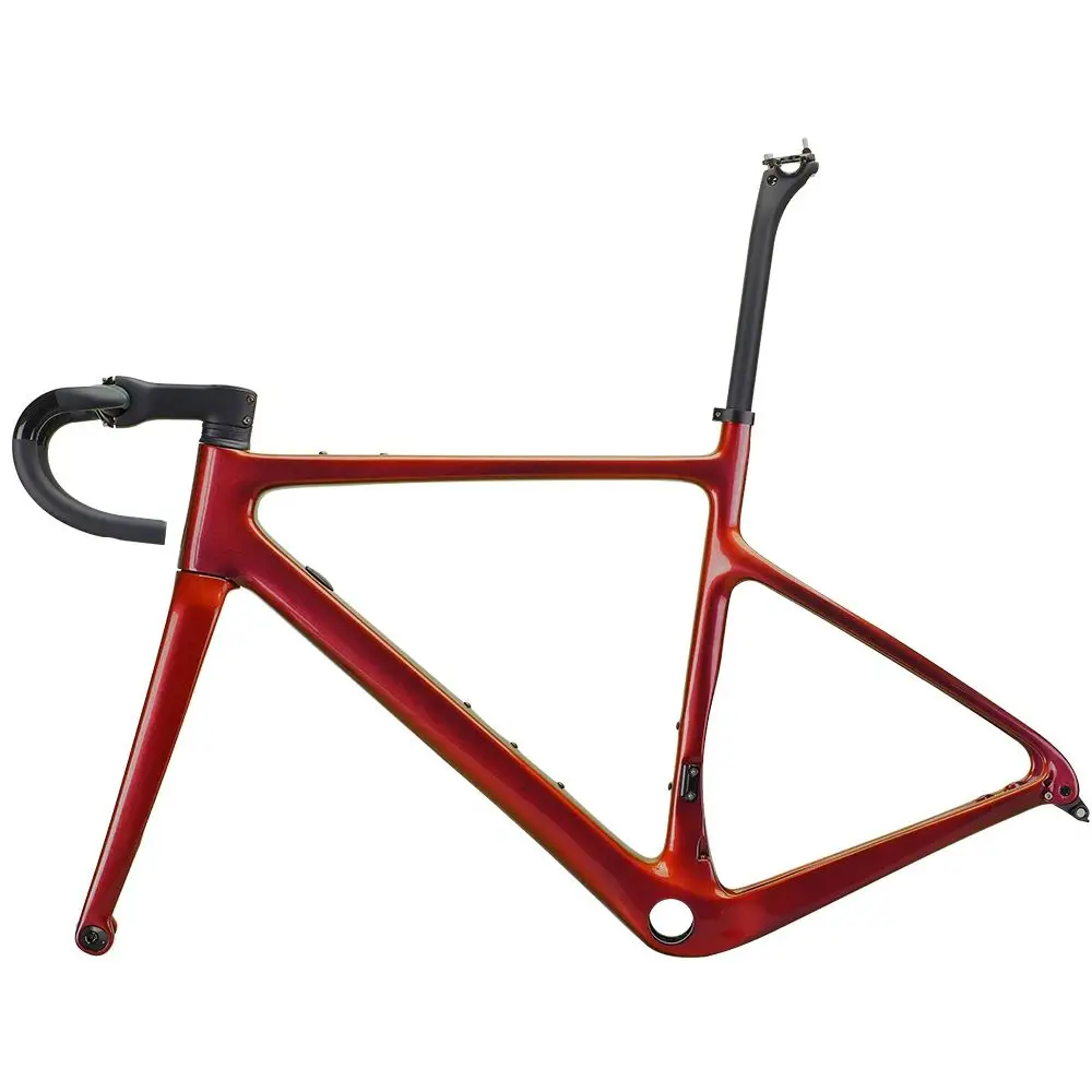 

A5 Carbon Gravel Bike Frame, Disc Brake, Bicycle Frameset, Cyclocross Frames with Handlebar, Fit Max 700 x 40C