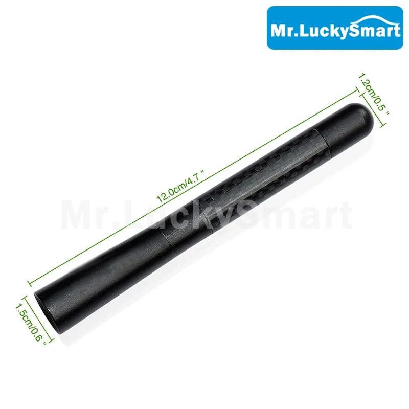 Car Radio FM Antenna Cover 12cm 4.7 inch Carbon Fiber Decor Case For Smart Fortwo Forfour 450 451 453 Car Accessories