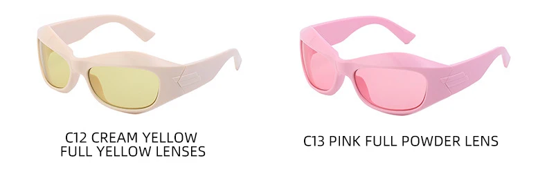 Übergroße Y2K Punk Sonnenbrille für Damen und Herren Neue 2000er Vintage Trend Steampunk Sonnenbrillen Sport-Schildbrille UV400-Schutz – Detail 19