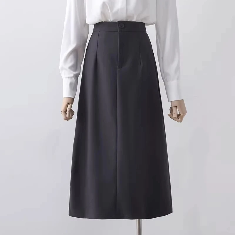 Office Ladies Temperament Long Skirts Spring Autumn Professional OL Female Skirts High Waist Straight Commuting Suits Skirts