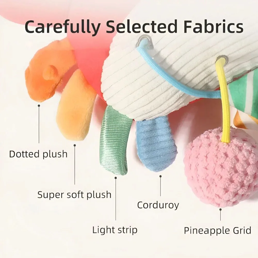 Nuovo Lettino Appeso Giocattolo con Coulisse Neonato Passeggino Giocattolo Animale Sveglio Giocattoli Educativi Impugnatura a Mano Peluche Bebe Divertimento Giocattoli per la Prima di Letto