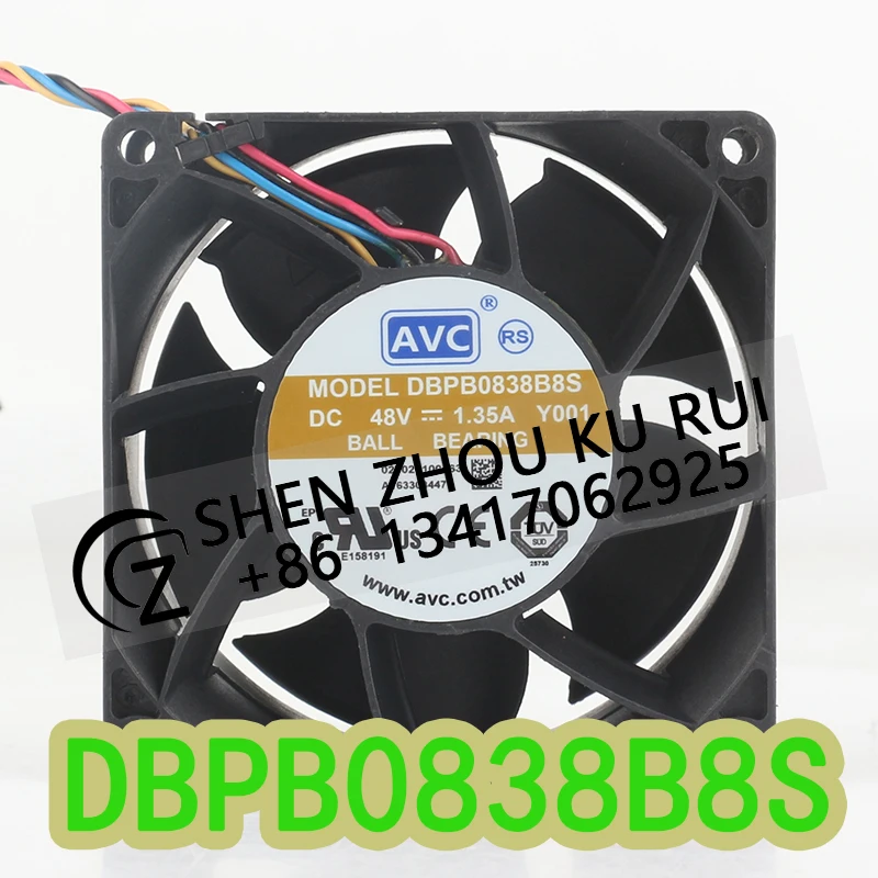 AVC 48V 1.35A AC EC 8038 temperature control  8CM 80X80X38MM Four-wire PWM Violent Air volume  DBPB0838B8S coolingfan