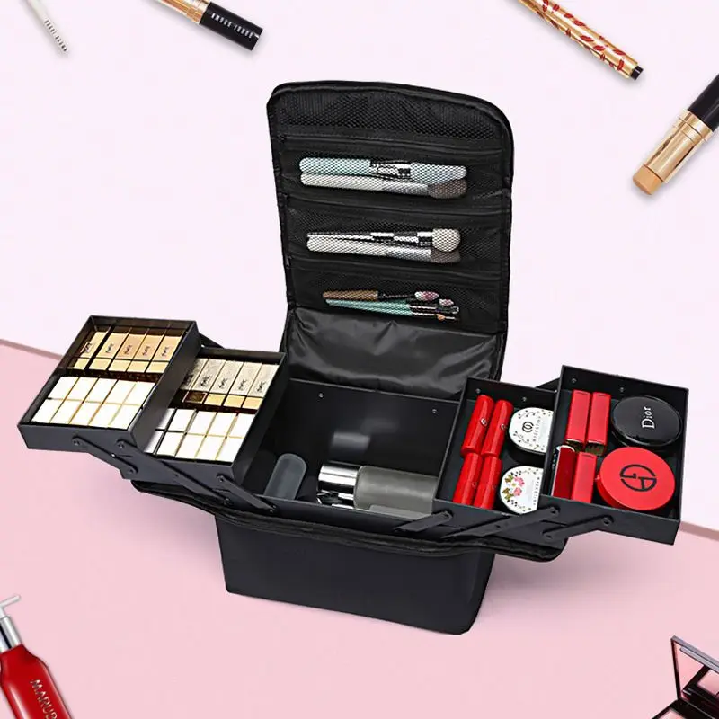 

Cosmetic Bag Large-capacity Portable Multifunctional Nail Embroidery Tool Box Go Out on the Go with Makeup Storage Bag
