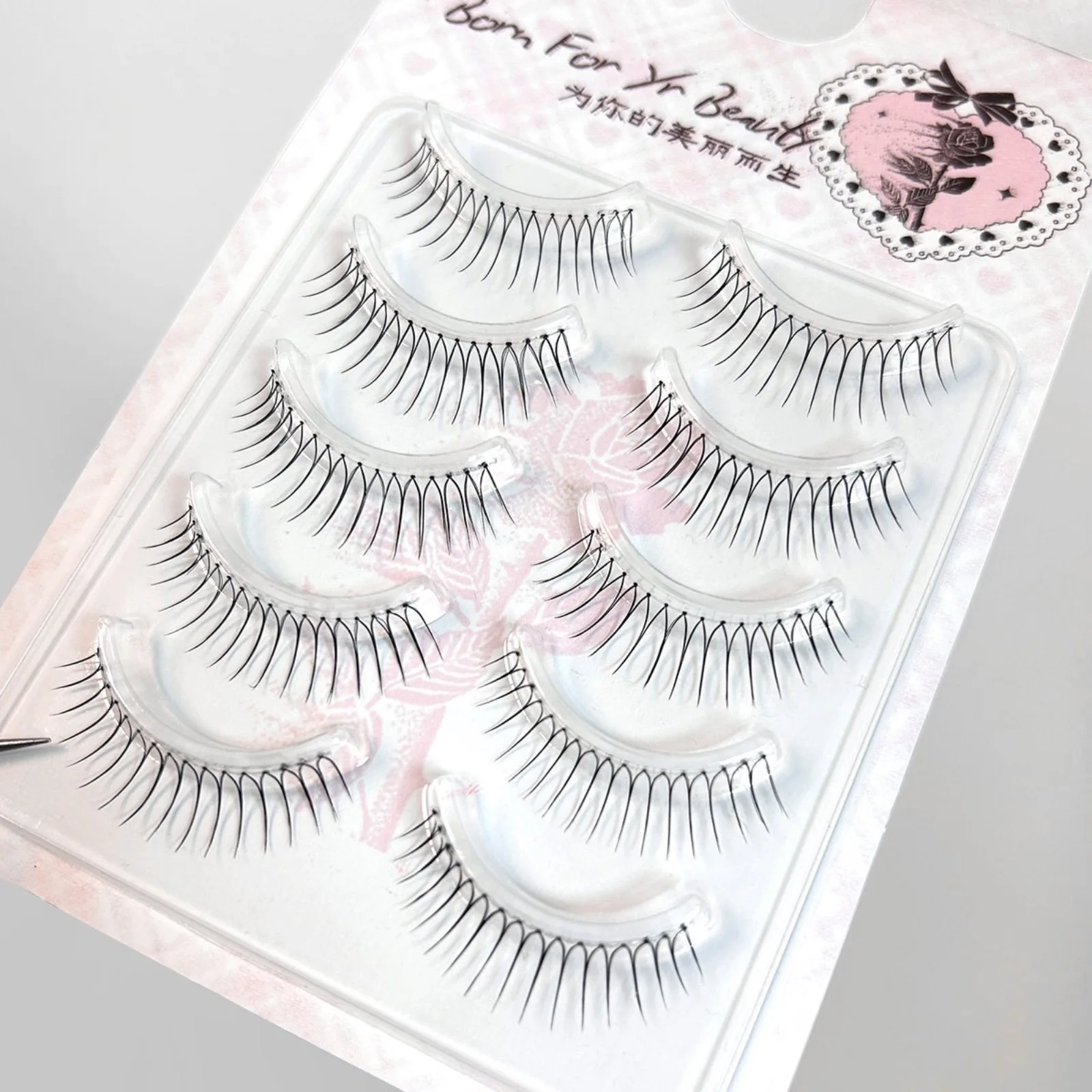 Korean U-shaped Individual False Eyelashes Lash Extension Noglue Idol Lashes Natural Comic Eye Lash Clusters Makeup Cosplay