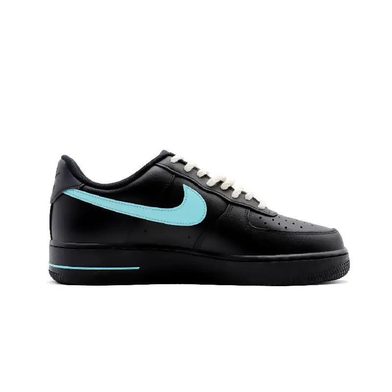 【Customize】Nike Air Force 1 Skateboarding Shoes Women's Low-top Black/Blue Sneakers shoes DD8959-001