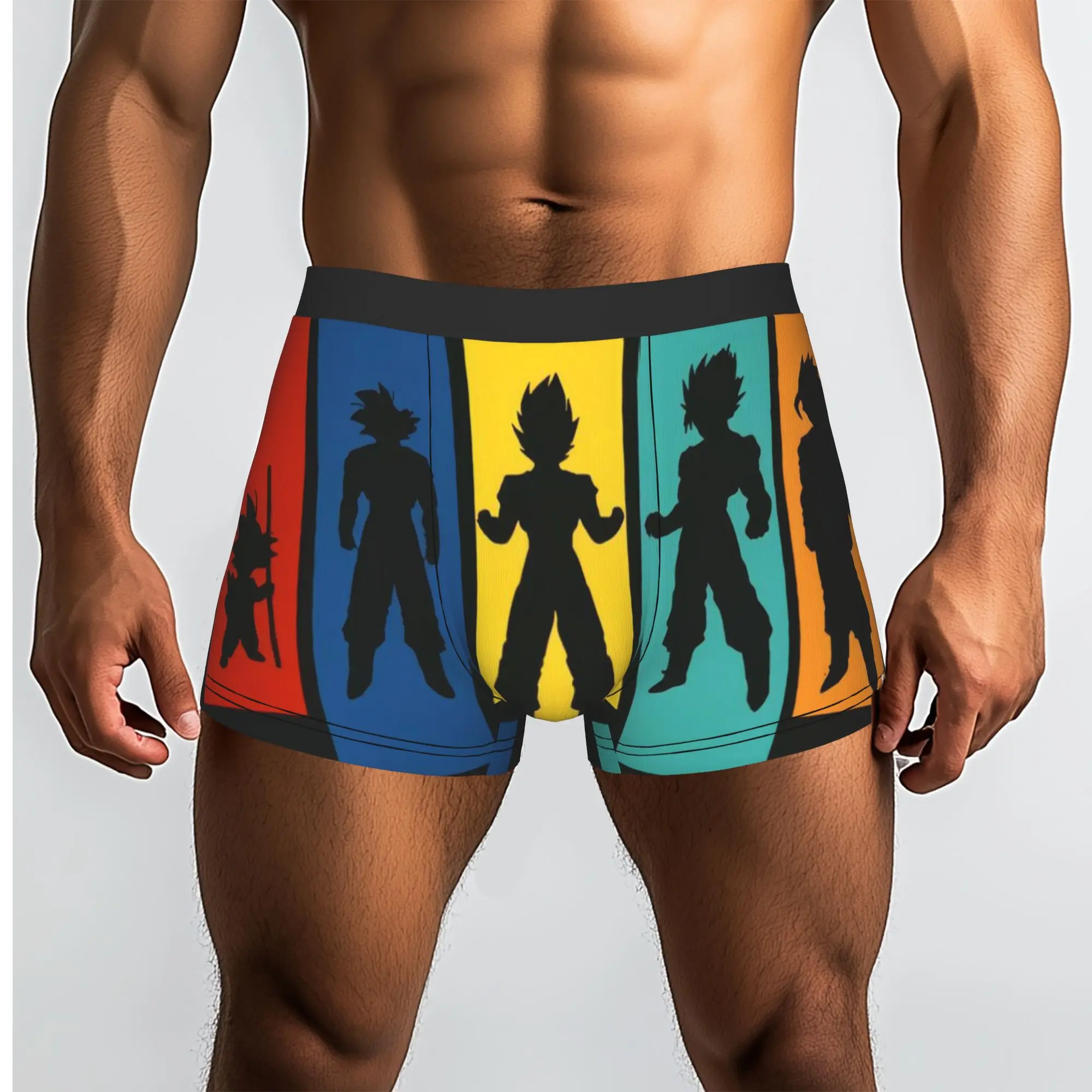 Goku Growth Silhouettes Dragon Ball Underpants Homme Panties Men's Underwear Print Shorts Boxer Briefs
