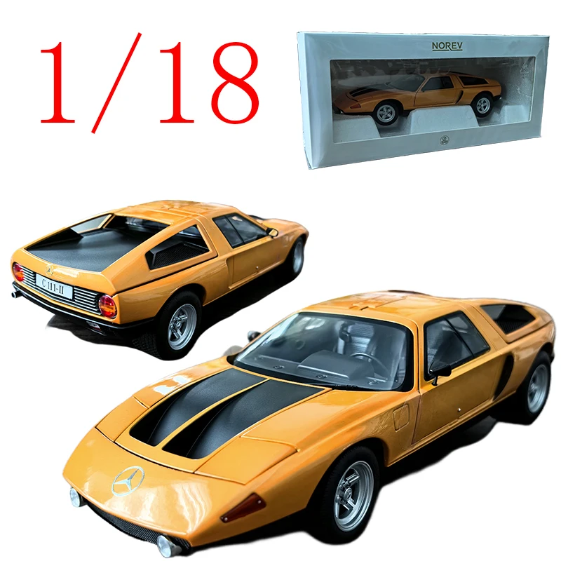 

NOREV Diecast 1/18 Scale Mercedes-Benz Alloy Model Cars Mercedes-Benz C111/II 1970 Play Vehicles Toys for Boys Gift Original Box