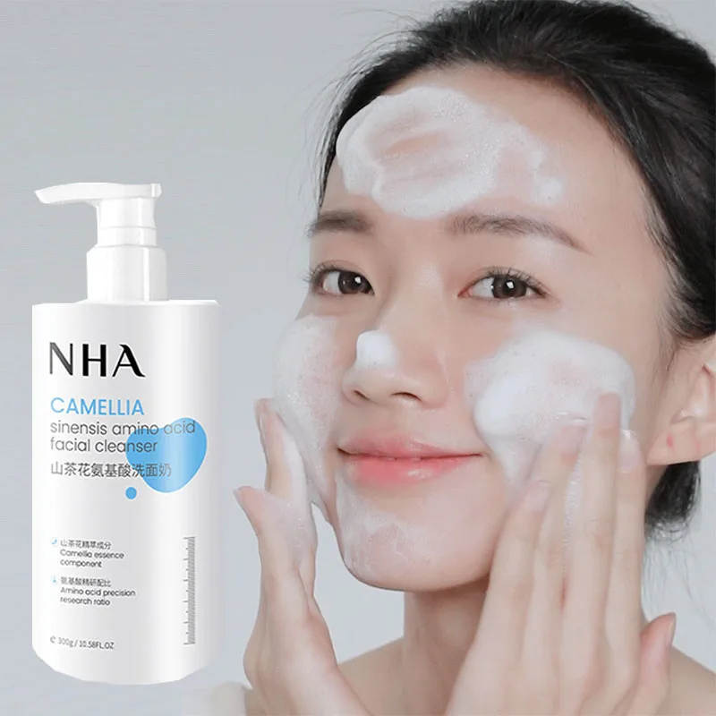

NHA Camellia Amino Acid facial cleanser 300g Deep Cleansing Gently Shrinking Pores Hydrating Moisturizing Firming Skin Cleanser