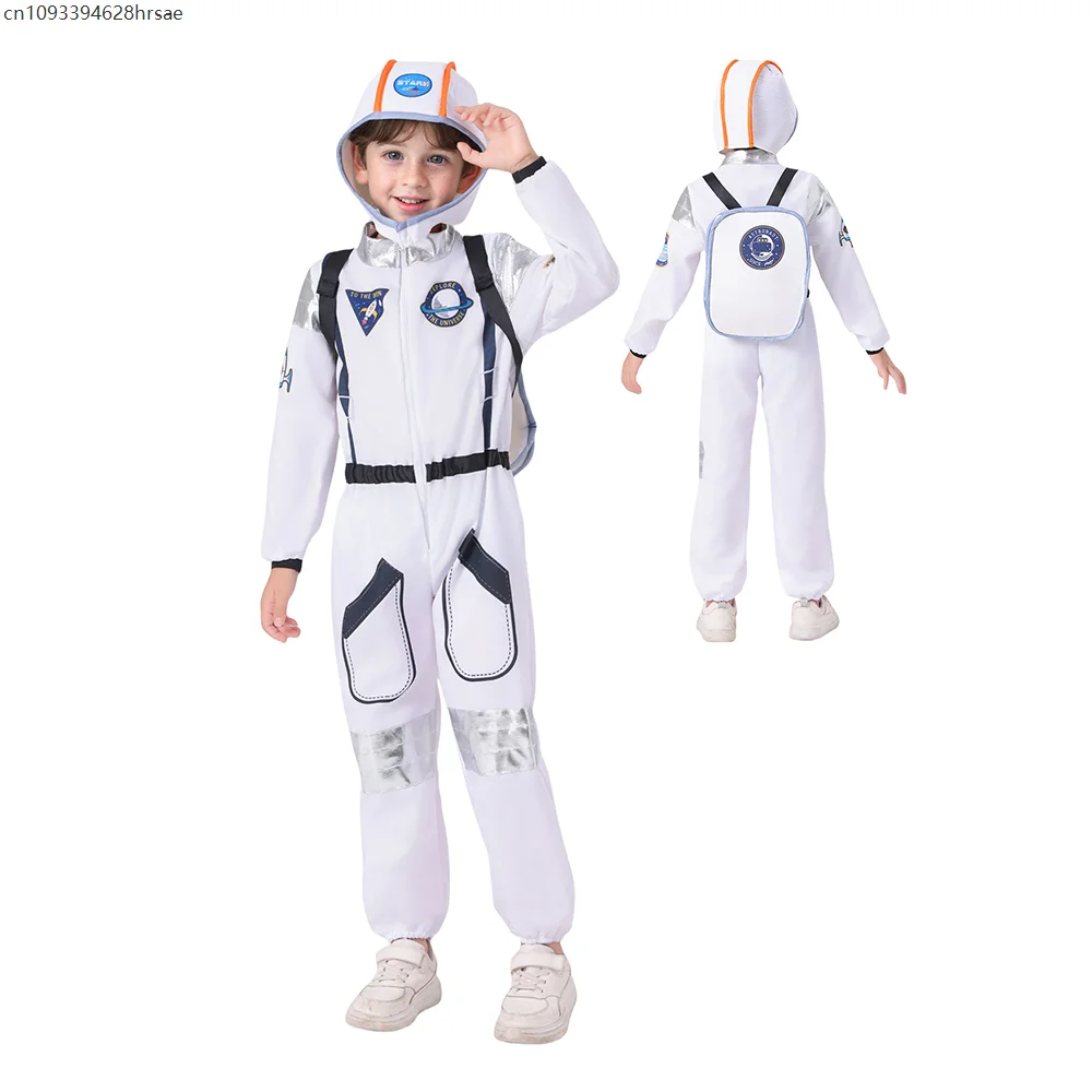 

Children Space Astronaut Cosplay White Fancy Dress Outfit Carnival Party Costume For Book Week Out Space Themed Party